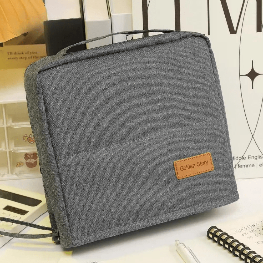 trousse a maquillage gris carré 