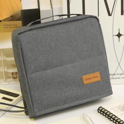 trousse a maquillage gris carré 