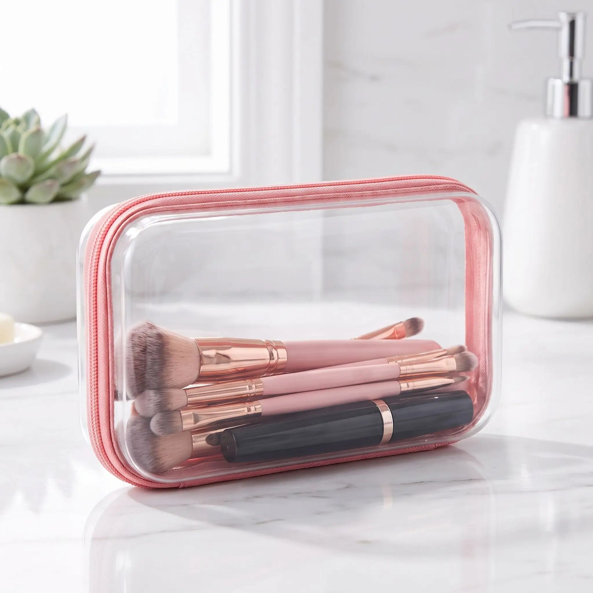trousse à maquillage transparente ose rigide