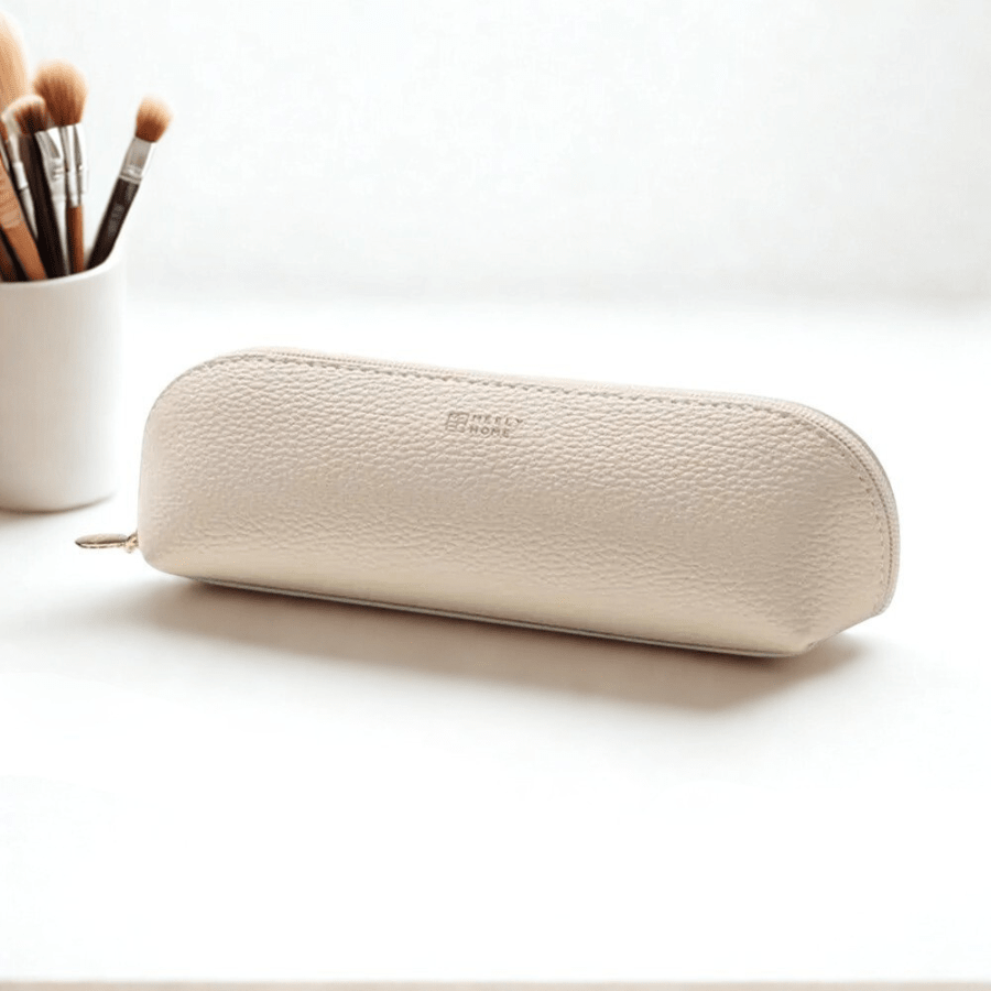 trousse à pinceaux maquillage blanc