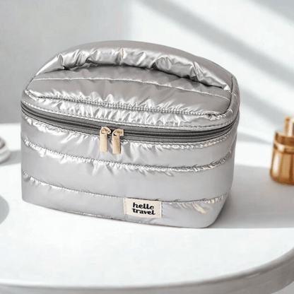 trousse de maquillage argent