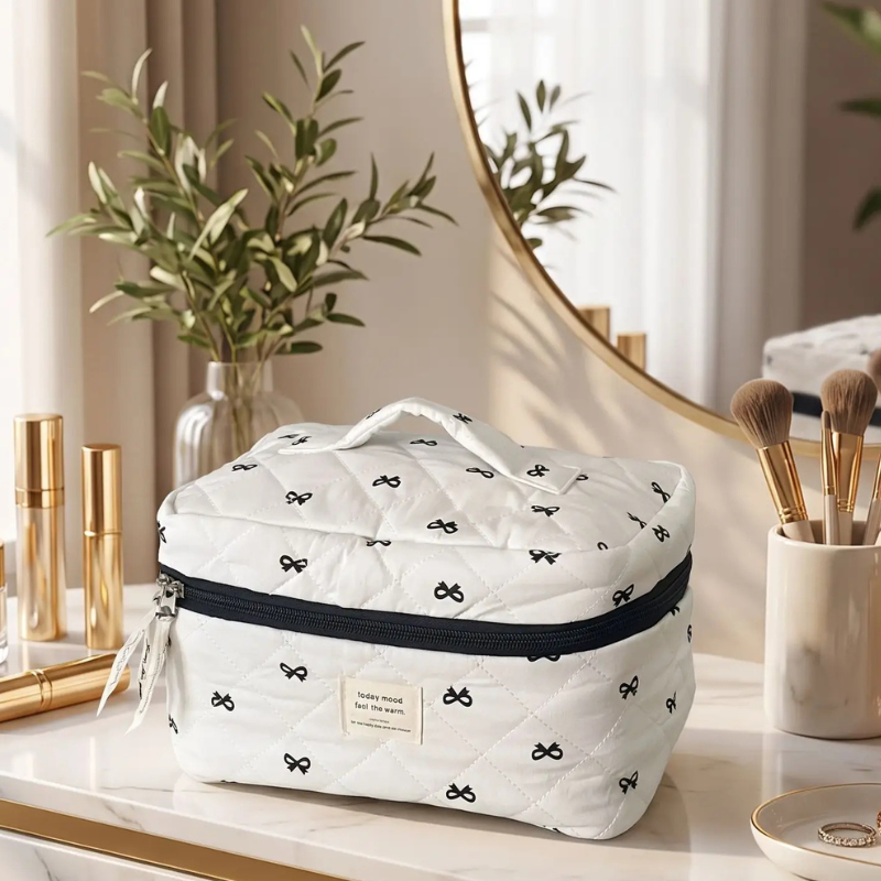 trousse de maquillage grande en coton