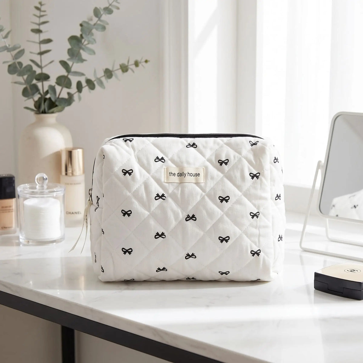 trousse de maquillage moyenne en coton