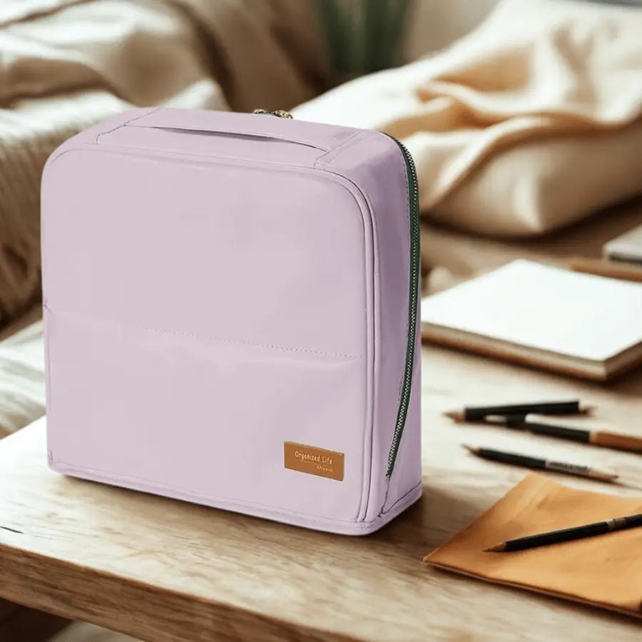 trousse de maquillage voyage violet