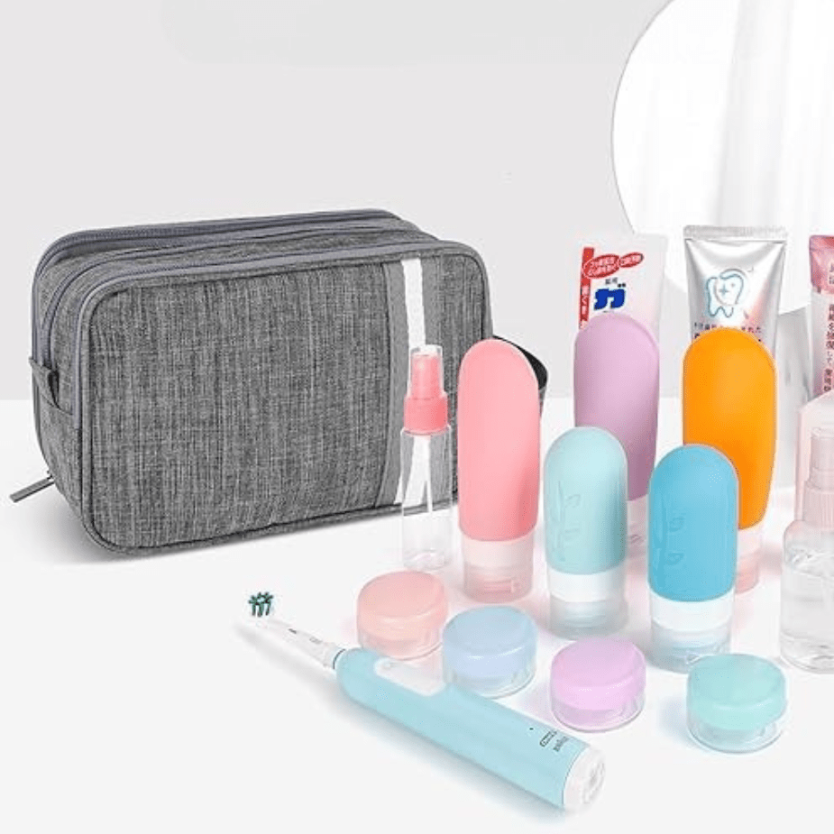 Trousse de toilette avion Compact avec flacon miniature - La trousse Beauté