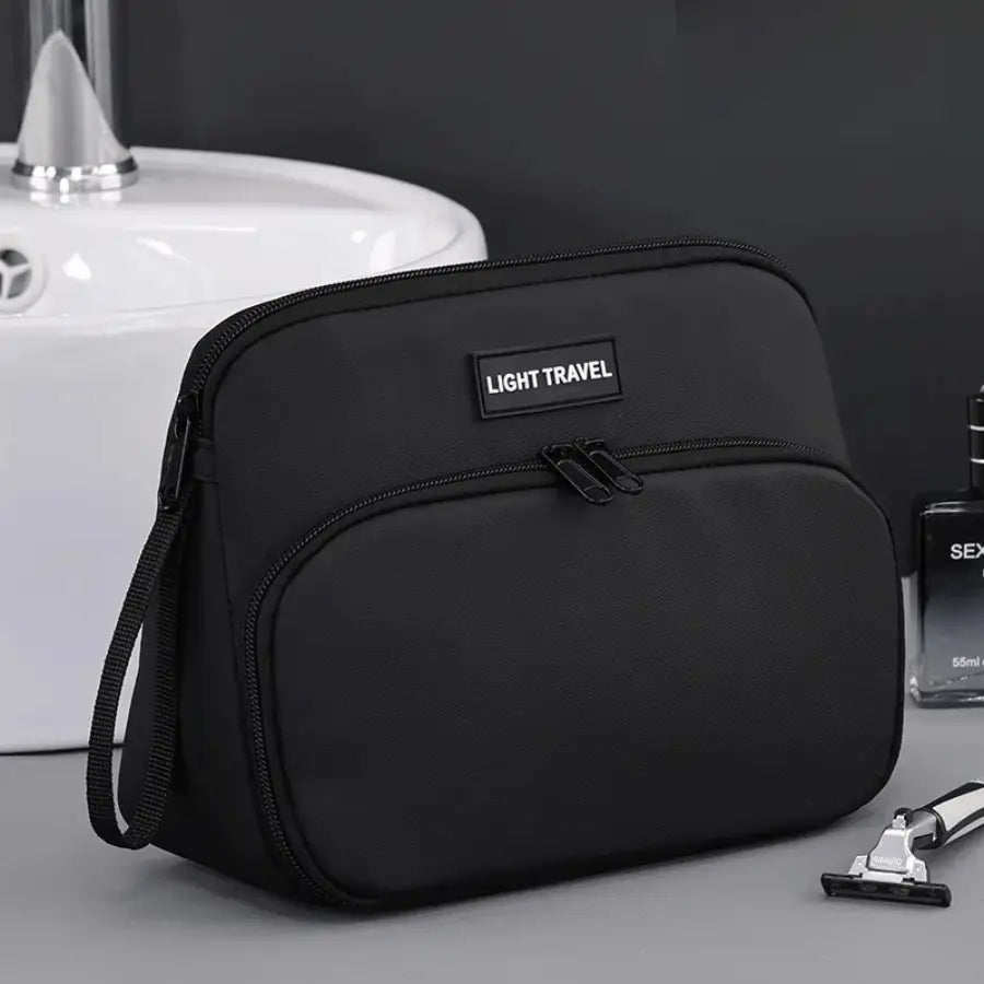 Trousse de toilette avion noir imperméable