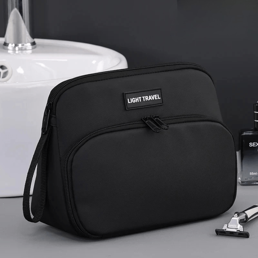 Trousse de toilette avion noir imperméable