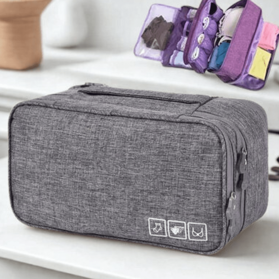 Trousse de Toilette avion Ultime grise avec fermeturebéclair - La trousse Beauté