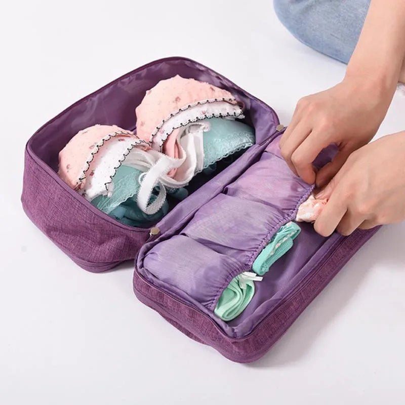 Trousse de Toilette avion violette multicouche sous-vêtement-La trousse Beauté