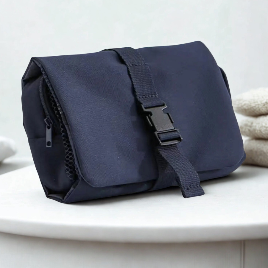 trousse de toilette de voyage bleu
