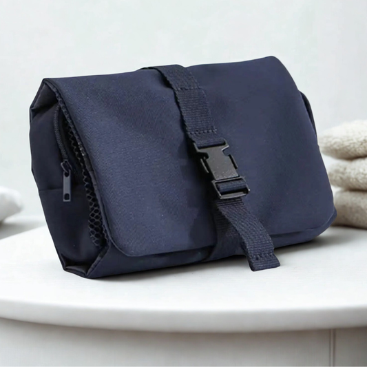 trousse de toilette de voyage bleu