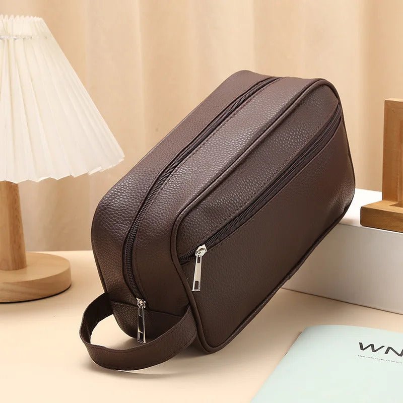 trousse de toilette de voyage Cuir marron - La trousse Beauté