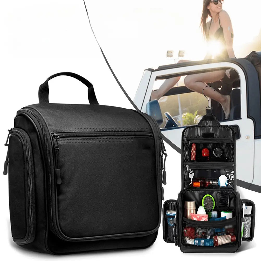 Trousse de toilette de voyage Grande capacité  avec un jeep- La trousse Beauté