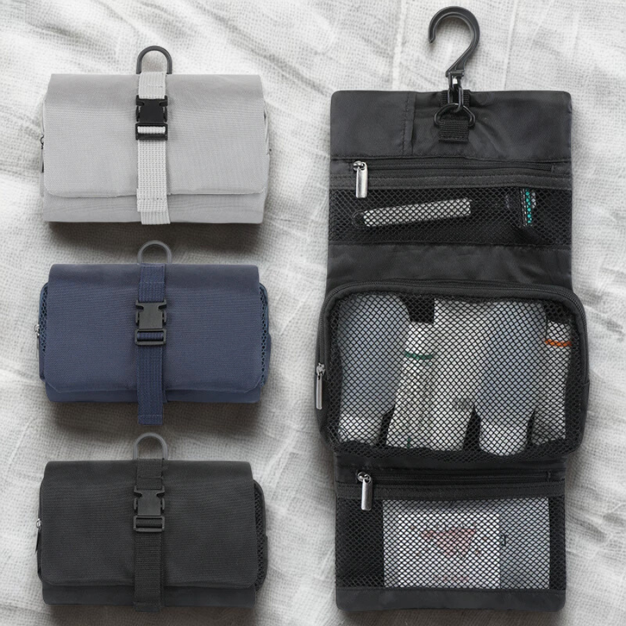 trousse de toilette de voyage compact avec crochet