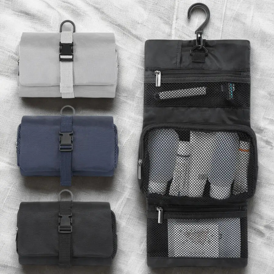 trousse de toilette de voyage compact avec crochet