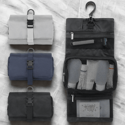 trousse de toilette de voyage compact avec crochet