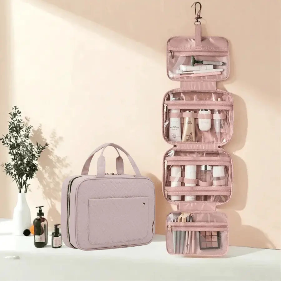 Trousse de toilette femme avec crochet et poche de cosmétique À suspendre - La trousse Beauté