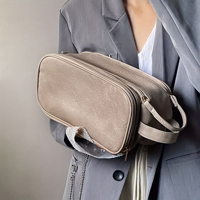 Trousse de toilette femme Cuir beige - La trousse Beauté