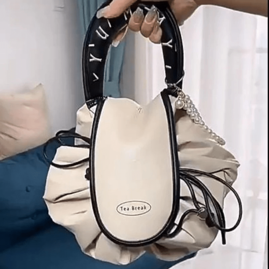 Trousse de toilette femme grand format avec poignée