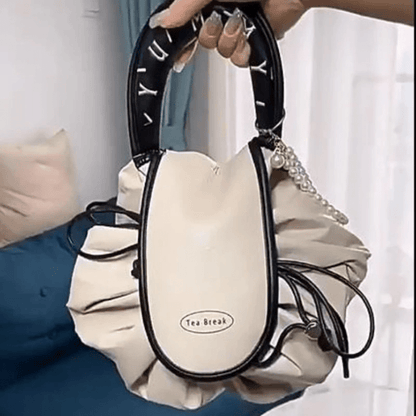 Trousse de toilette femme grand format avec poignée