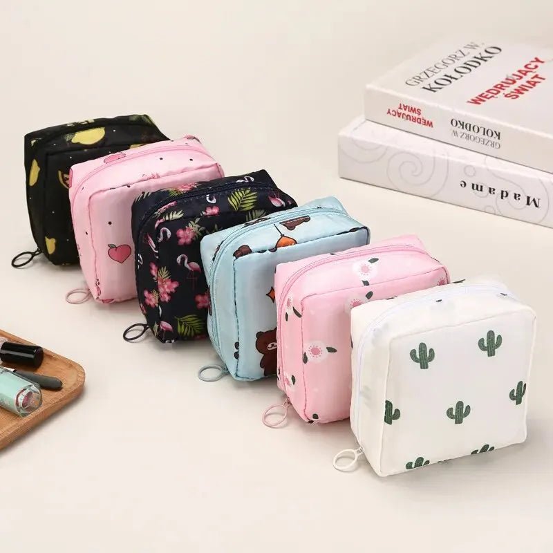 Trousse de toilette pour femme Serviettes hygiéniques petit compact- La trousse Beauté