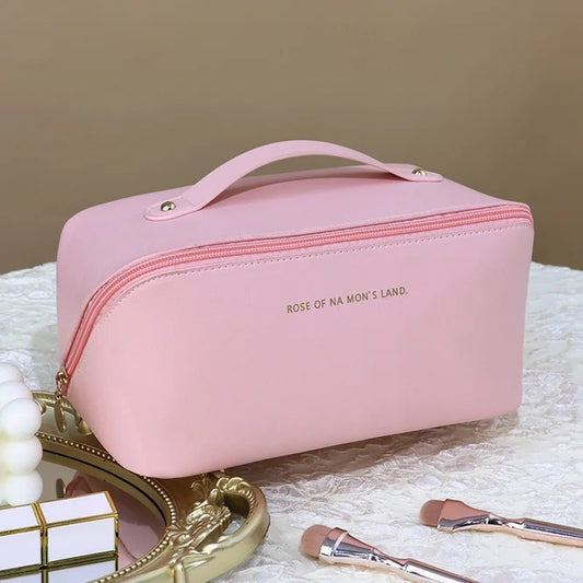 Trousse de Toilette femme Simili Cuir rose- La trousse Beauté
