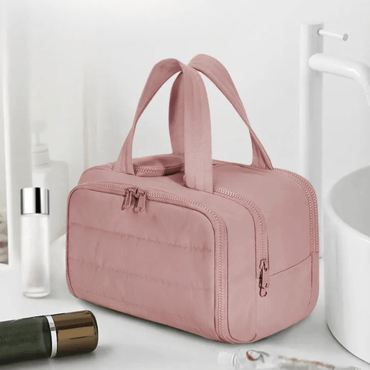 Trousse de toilette femme voyage rose grande capacité