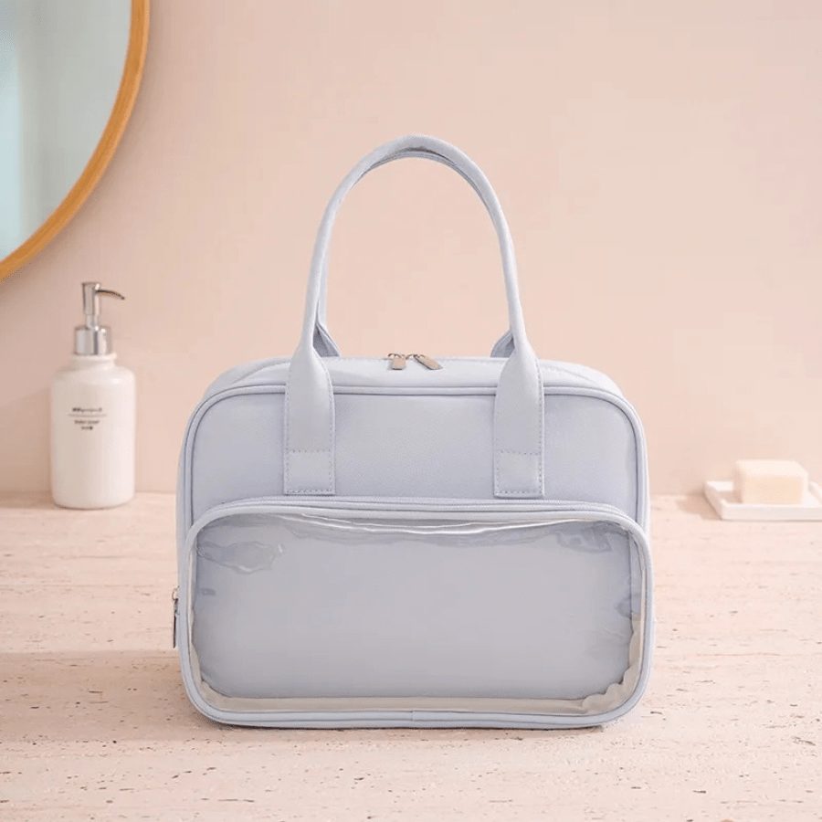 trousse de toilette grande bleu