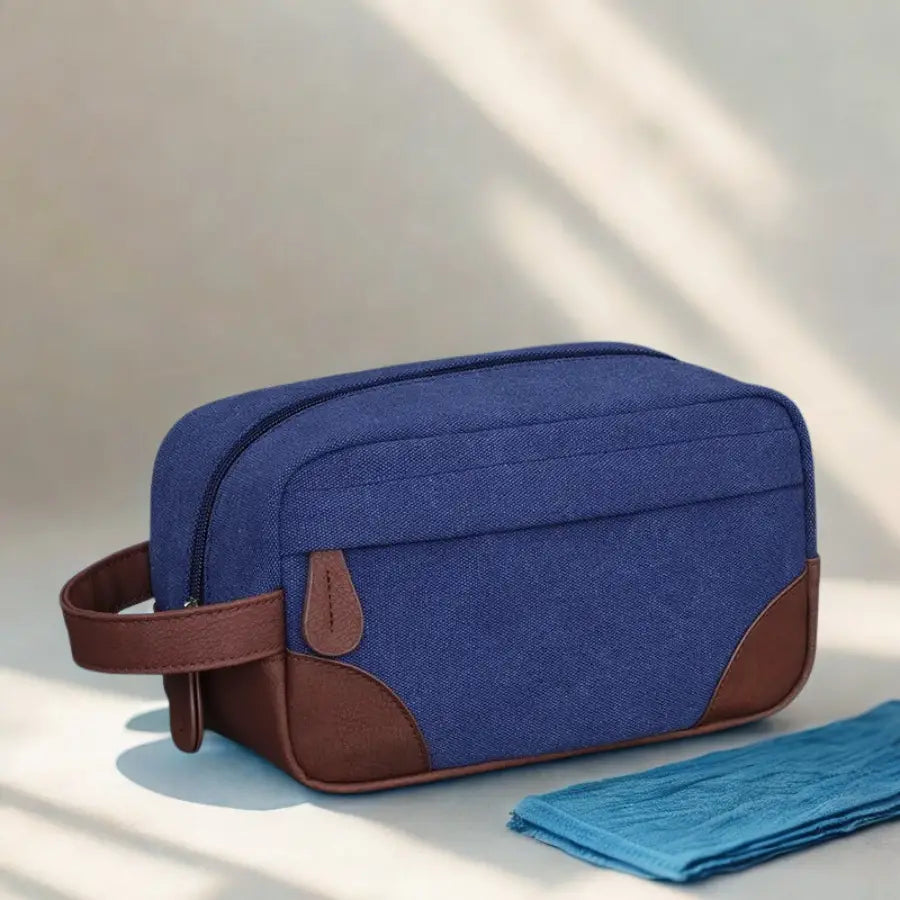 trousse de toilette homme bleu marine