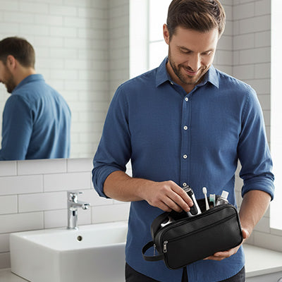 trousse de toilette de voyage homme salle de bain
