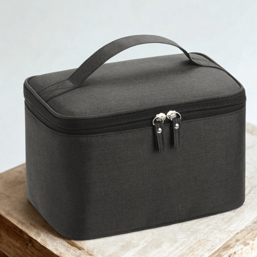 trousse de toilette homme noir avec poignée