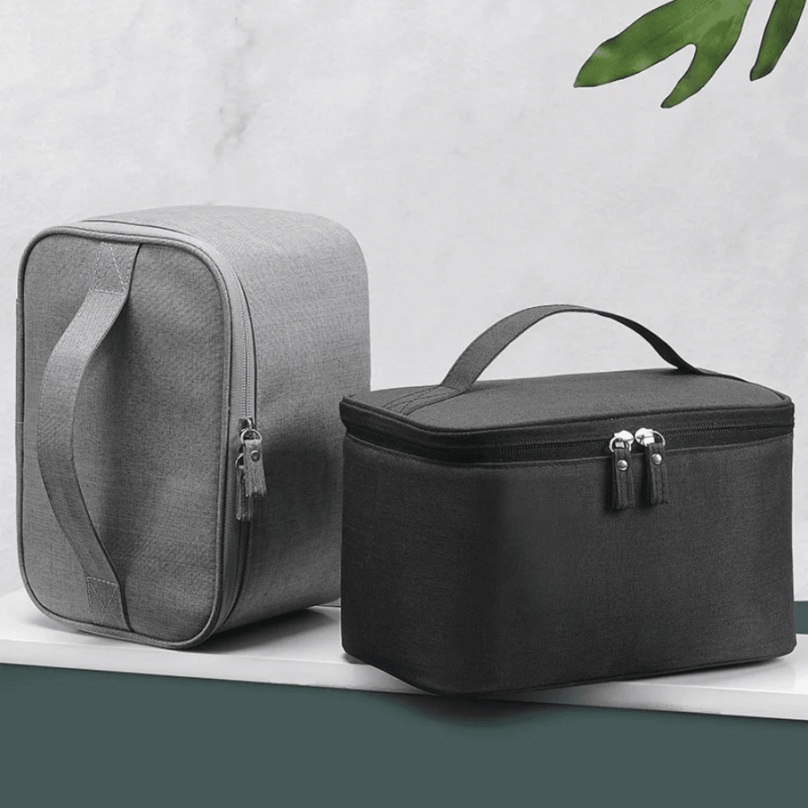 trousse de toilette homme noir et gris