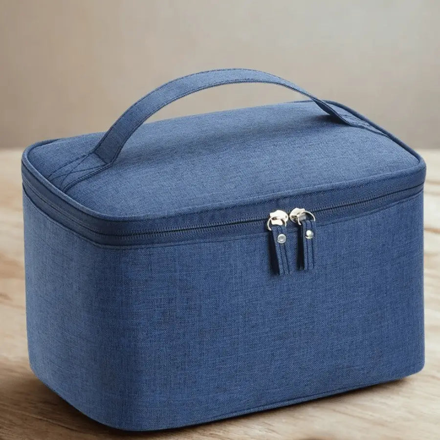 trousse de toilette homme bleu avec poignée