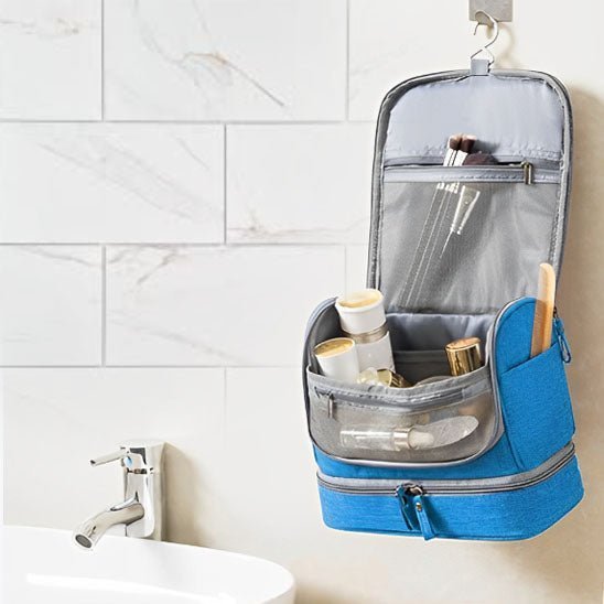 Trousse de Toilette bleu Multifonction - La trousse Beauté