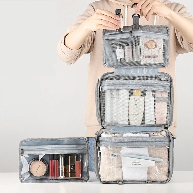 Trousse de toilette avec pochettes détachable transparente pliante - La trousse Beauté