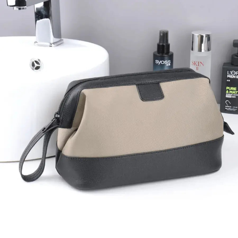 trousse de toilette pour homme kaki
