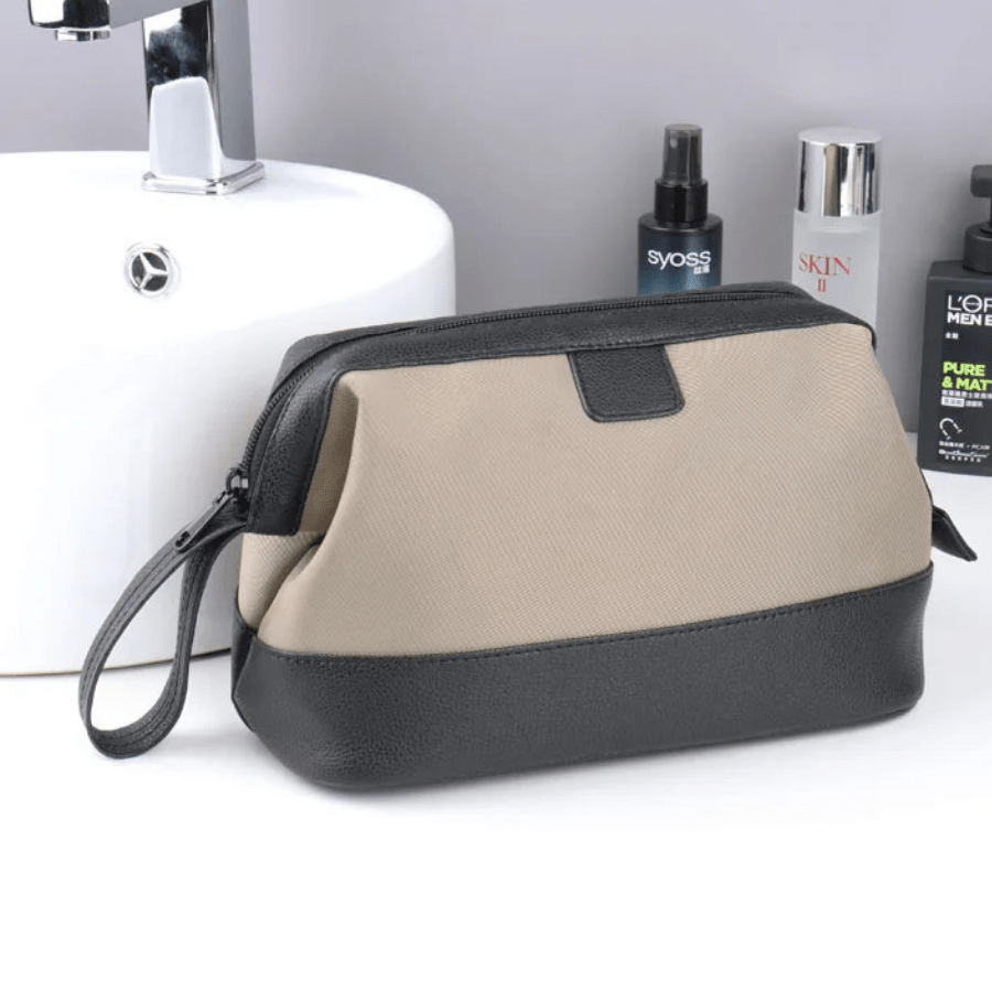 trousse de toilette pour homme kaki