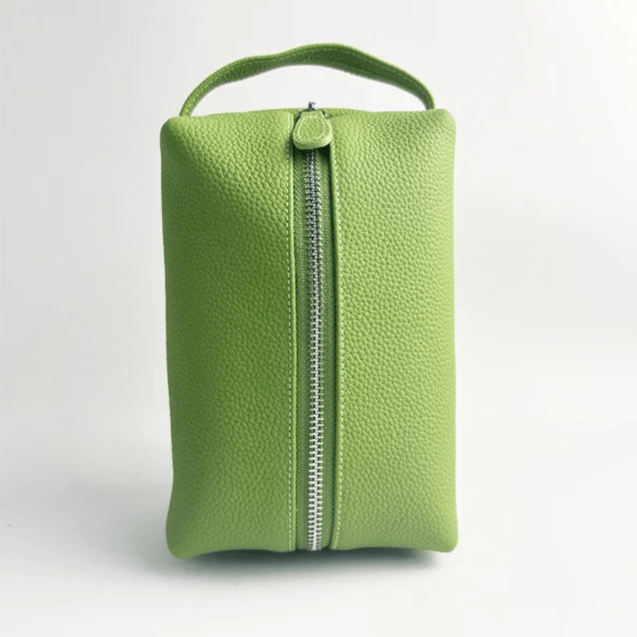 Trousse de toilette pour voyager vert position vertical