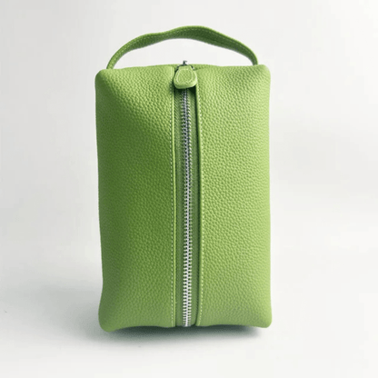 Trousse de toilette pour voyager vert position vertical