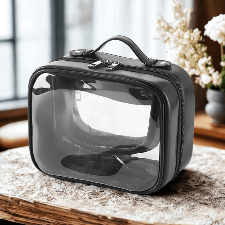 Trousse de Toilette | Transparente Double Compartiment - La trousse Beauté
