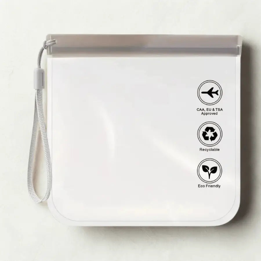 trousse de toilette transparente gris en pvc