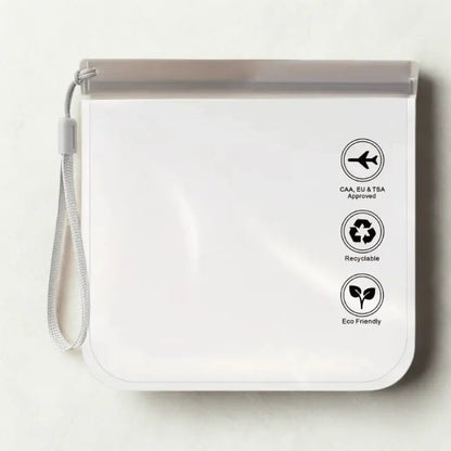 trousse de toilette transparente gris en pvc