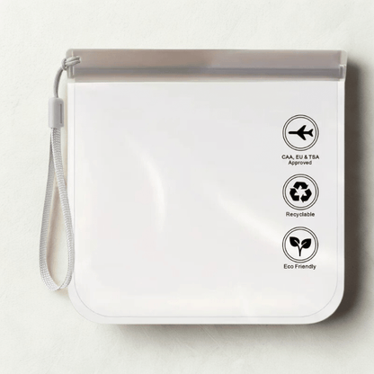 trousse de toilette transparente gris en pvc