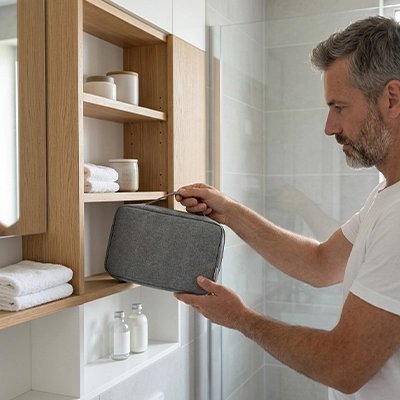 Trousse de toilette homme range sa trousse