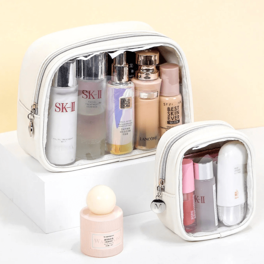 trousses de toilette voyage blanc