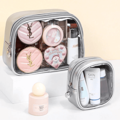 trousses de toilette voyage gris