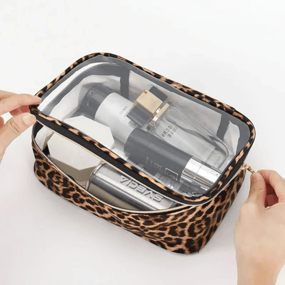 trousse de voyage moyenne léopard