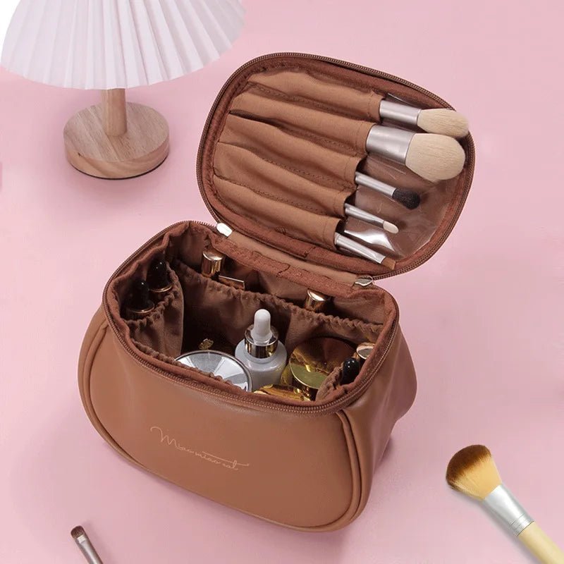 Trousse maquillage grande ouverture dessus Élégante