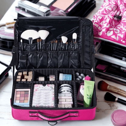 Trousse maquillage rangement Mallette Rose - La trousse Beauté