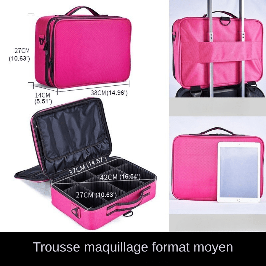 Trousse maquillage moyen Mallette Rose - La trousse Beauté